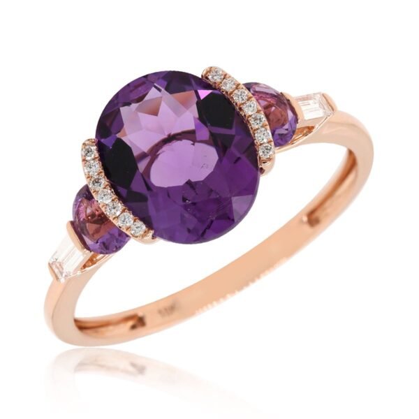 Diamond / Amethyst Ring