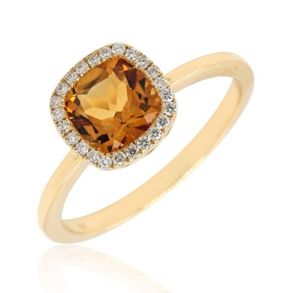 Diamond / Citrine Ring
