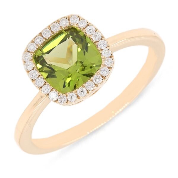 Diamond / Peridot Ring