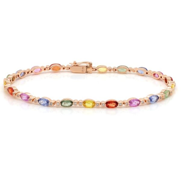 Diamond / Fancy Sapphire Bracelet