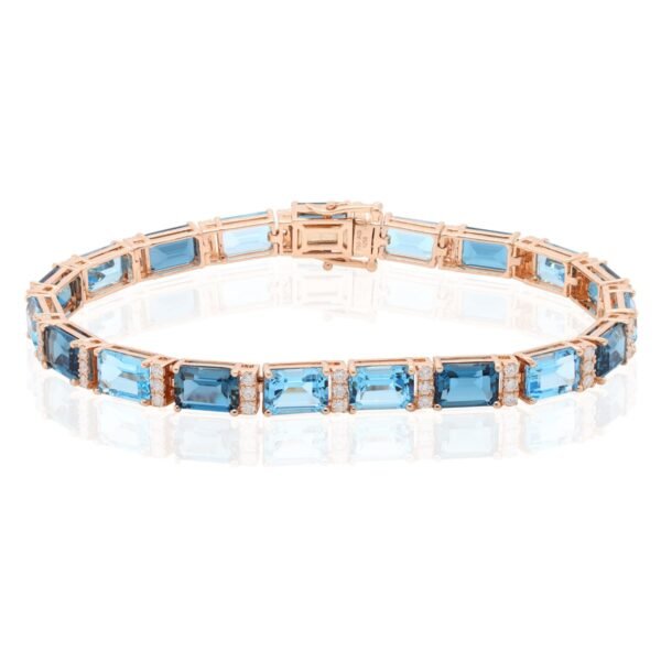 Diamond / Blue Topaz Bracelet