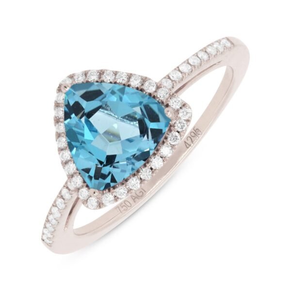 Diamond / Blue Topaz Ring