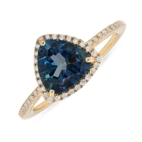 Diamond / Blue Topaz Ring