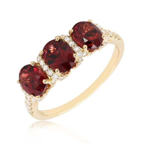 Diamond / Garnet Ring
