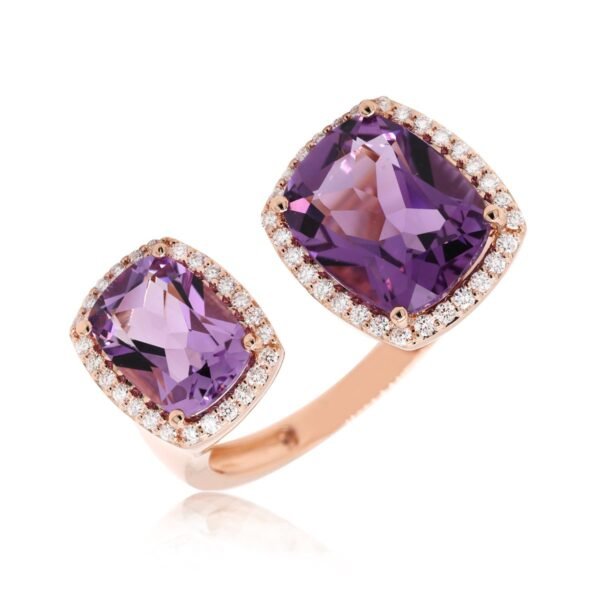 Diamond / Amethyst Ring