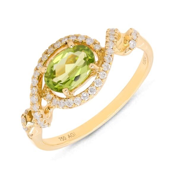 Diamond / Peridot Ring