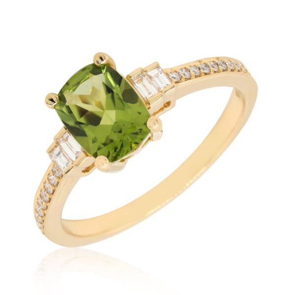 Diamond / Peridot Ring