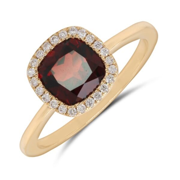 Diamond / Garnet Ring