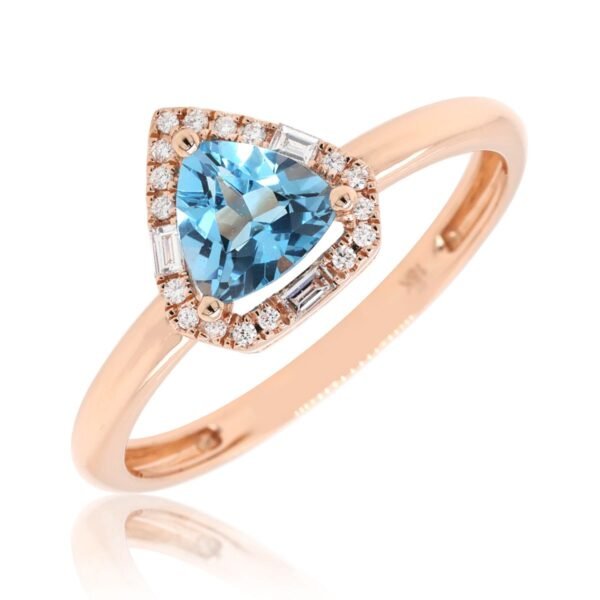 Diamond / Blue Topaz Ring