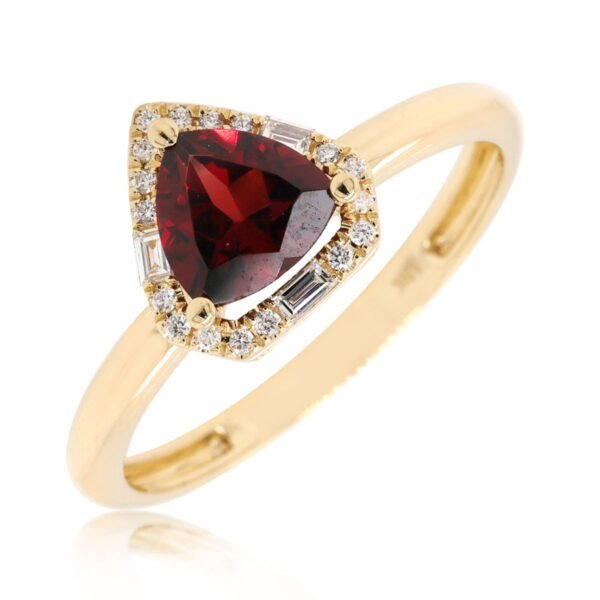 Diamond / Garnet Ring