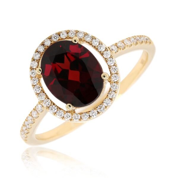Diamond / Garnet Ring