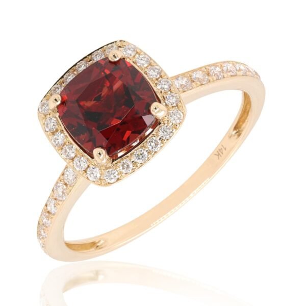 Diamond / Garnet Ring
