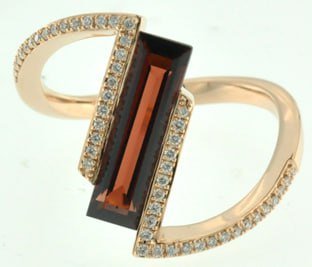 Diamond / Garnet Ring