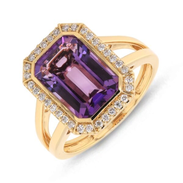 Diamond / Amethyst Ring
