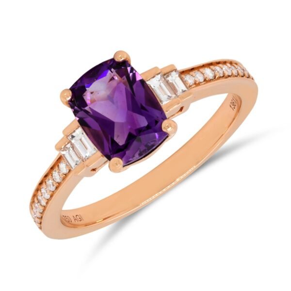 Diamond / Amethyst Ring