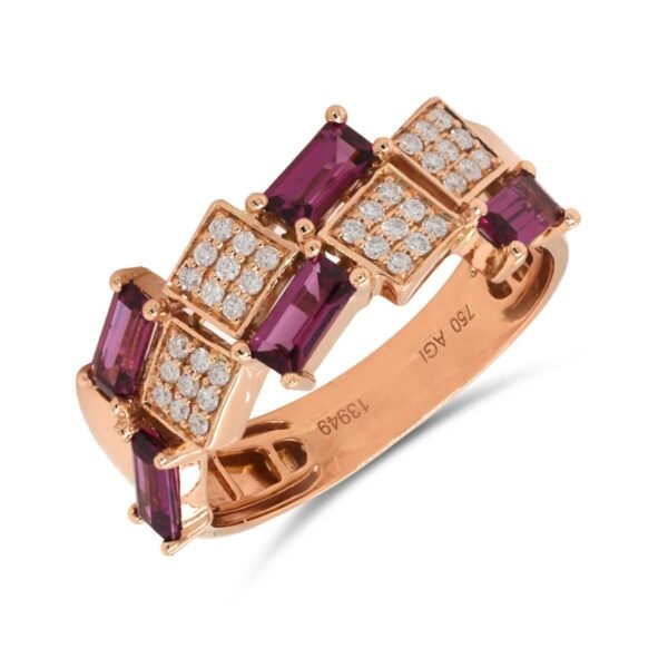 Diamond / Rhodolite Ring
