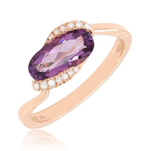 Diamond / Amethyst Ring