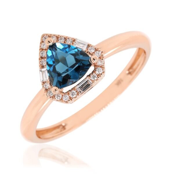 Diamond / Blue Topaz Ring