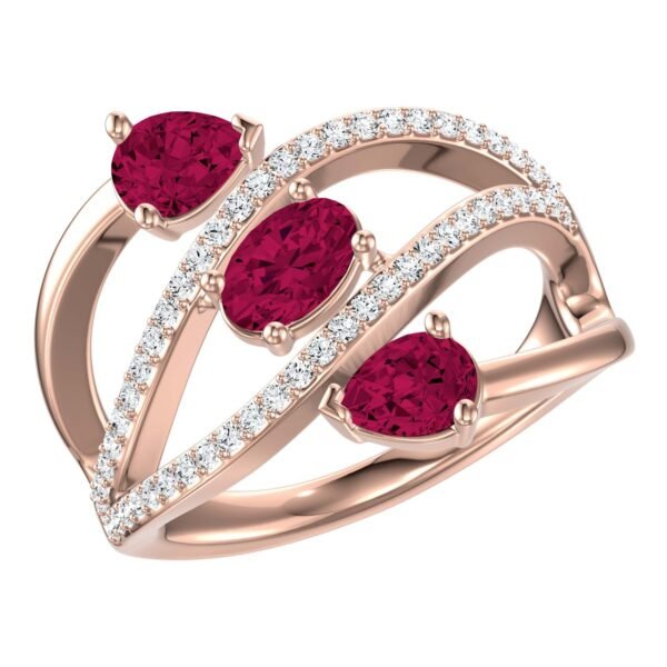 Diamond / Rhodolite Ring