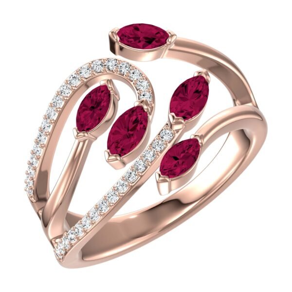 Diamond / Rhodolite Ring