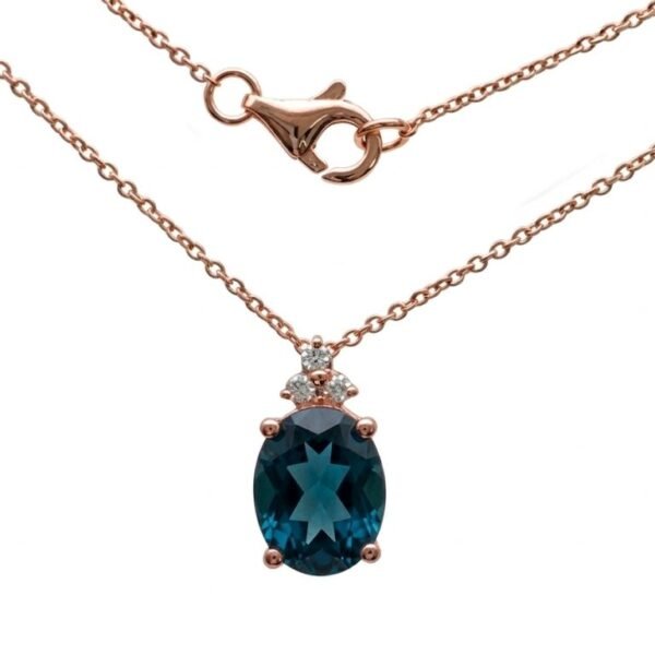 Diamond / Blue Topaz Necklace