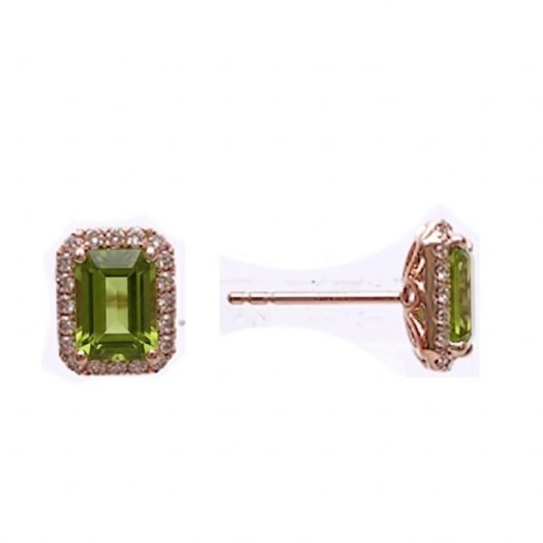 Diamond / Peridot Earrings
