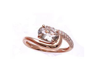 Diamond / Green Quartz Ring