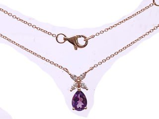 Diamond / Amethyst Necklace