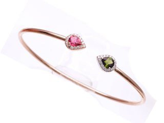 Diamond / Tourmaline Bangle