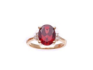 Diamond / Garnet Ring