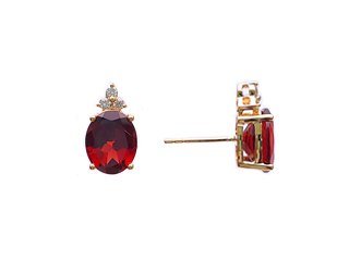 Diamond / Garnet Earrings