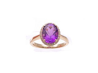 Diamond / Amethyst Ring