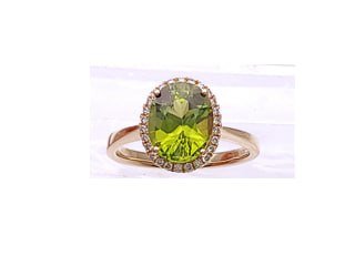 Diamond / Peridot Ring
