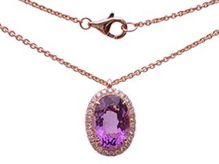 Diamond / Amethyst Necklace