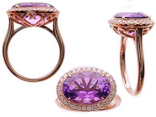 Diamond / Amethyst Ring