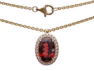 Diamond / Garnet Necklace