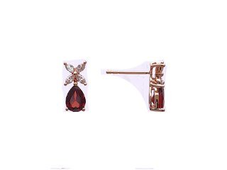 Diamond / Garnet Earrings