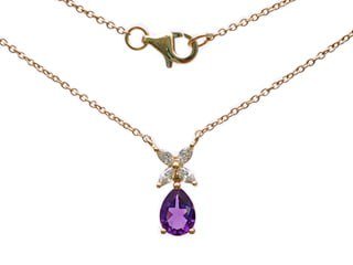 Diamond / Amethyst Necklace