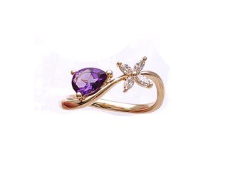 Diamond / Amethyst Ring