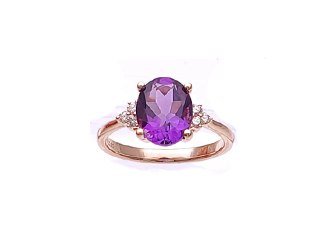 Diamond / Amethyst Ring