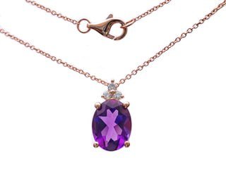 Diamond / Amethyst Necklace