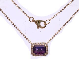 Diamond / Amethyst Necklace
