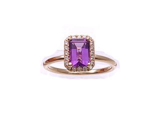Diamond / Amethyst Ring