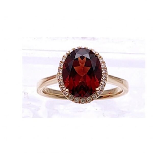 Diamond / Garnet Ring
