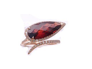Diamond / Garnet Ring