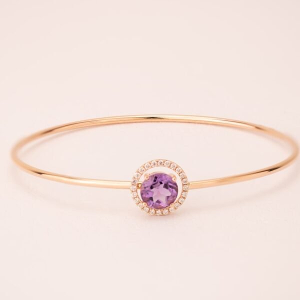 Diamond / Amethyst Bangle
