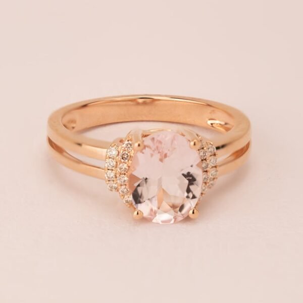 Diamond / Morganite Ring