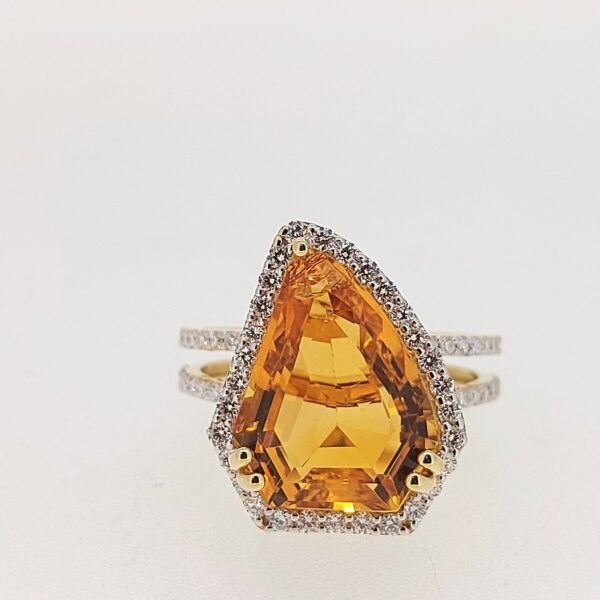 Diamond / Citrine Ring