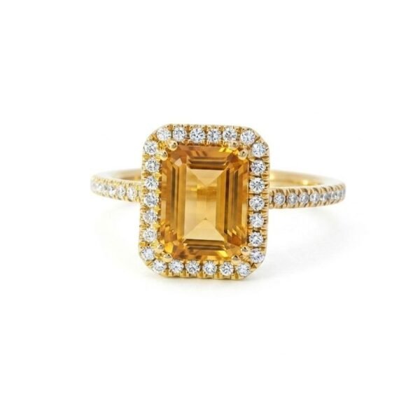 Diamond / Citrine Ring