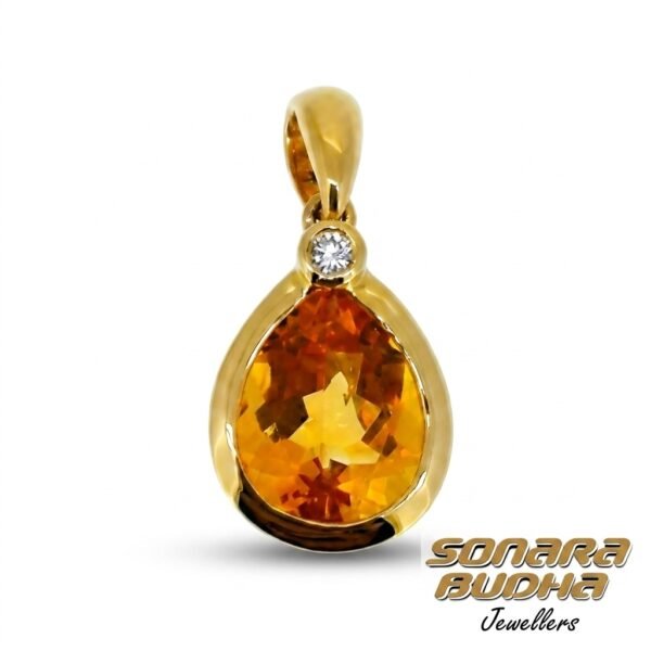 Diamond / Citrine Pendant